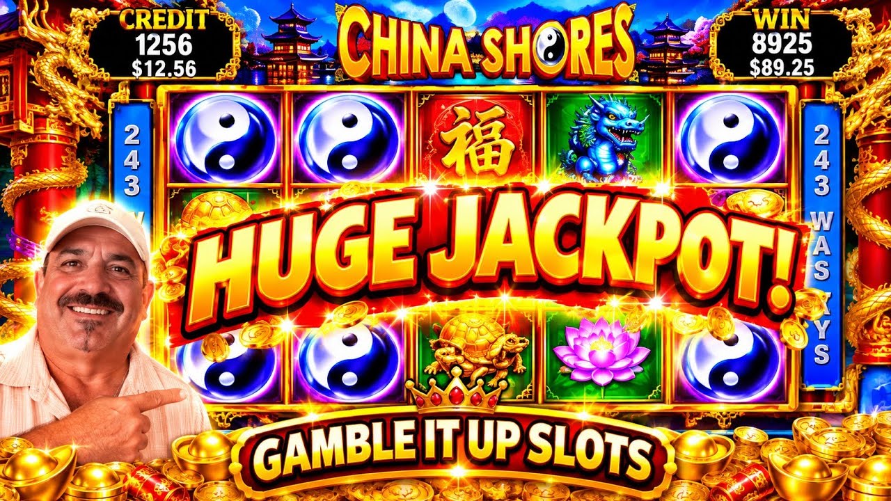 HUGE JACKPOT  140 FREE GAMES ON CHINA SHORE SLOTS IN LAS VEGAS