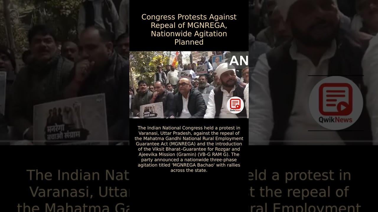 Congress Protests Against MGNREGA Repeal