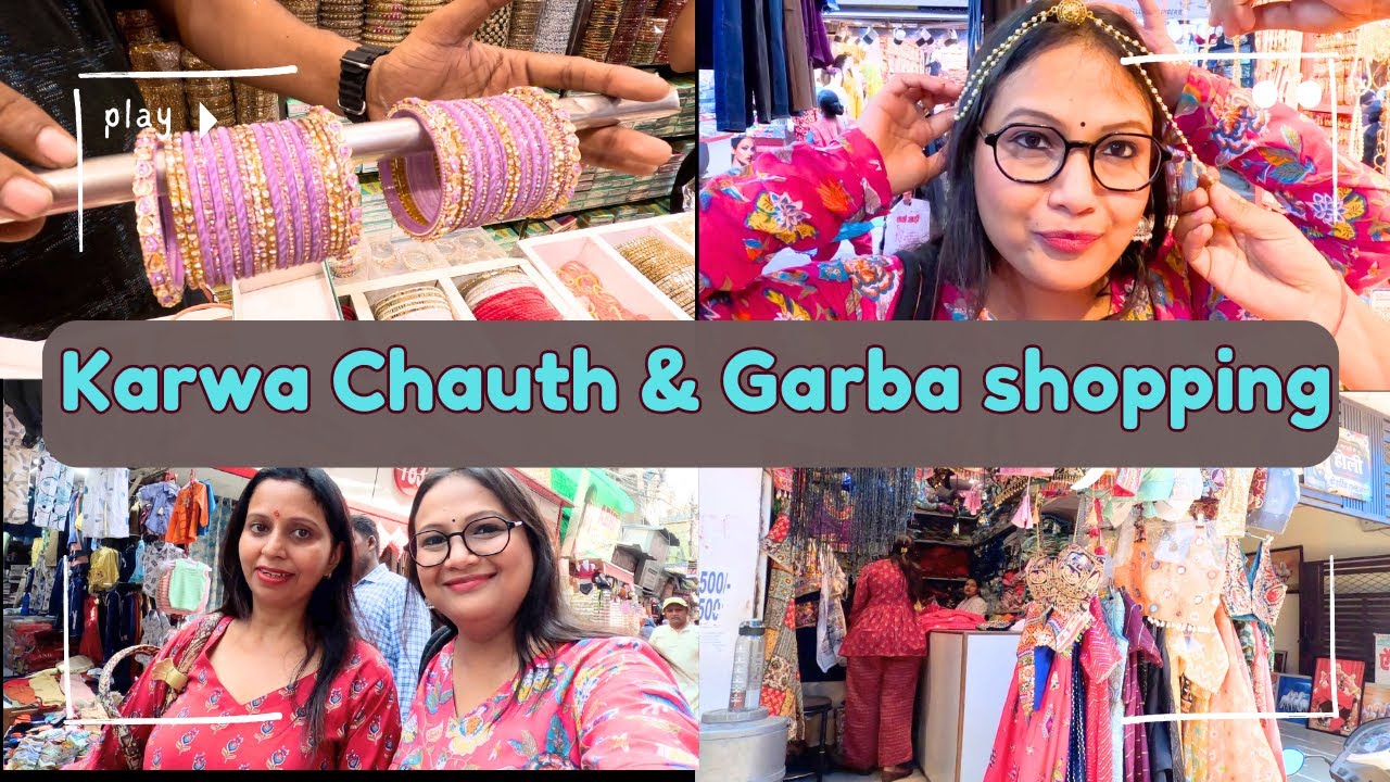 Karwa Chauth and Garba Shopping | Bangles, jewellery & Garba Dress | Turab Nagar | Ghaziabad