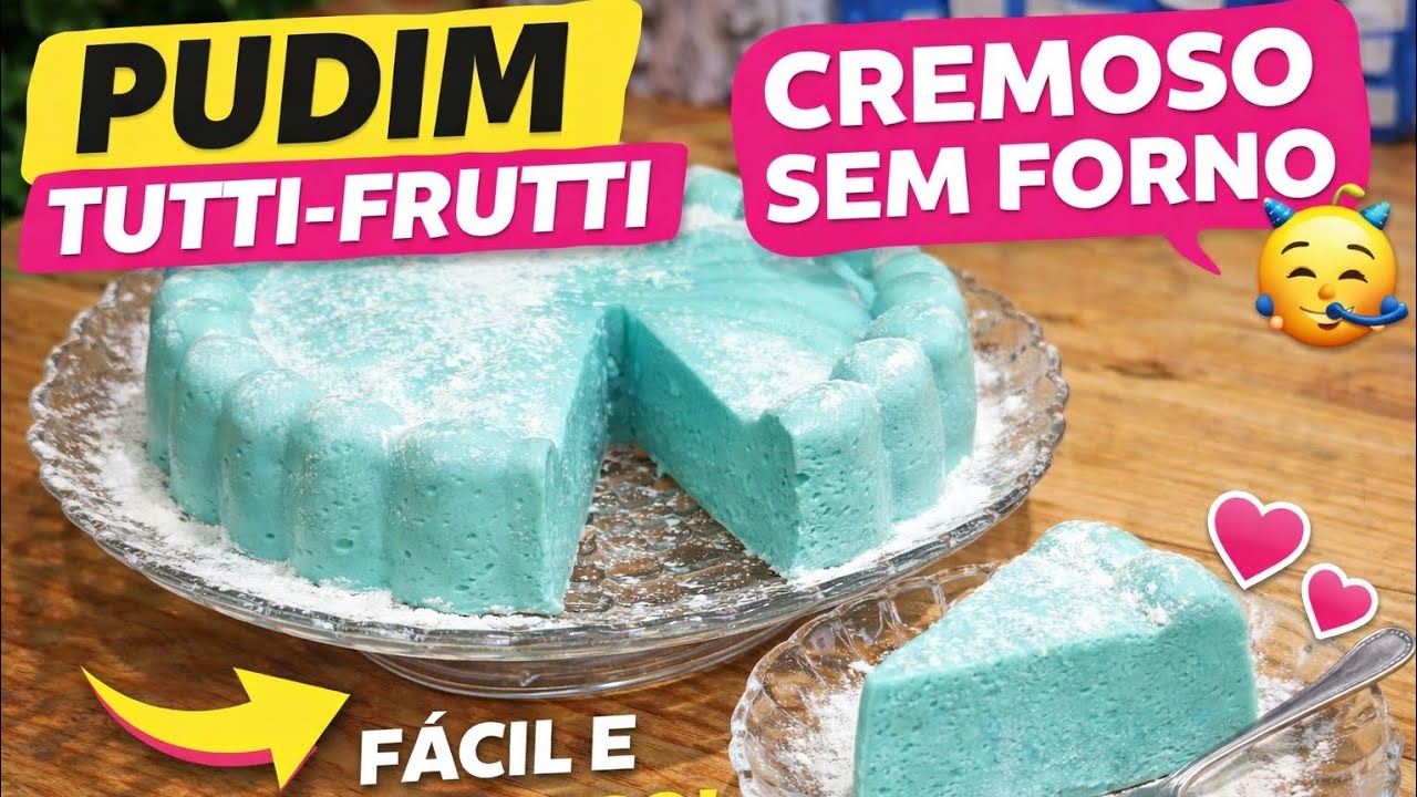 PUDIM DE TUTTI-FRUTTI SUPER CREMOSO 😍 | SEM FORNO, FÁCIL E RÁPIDO