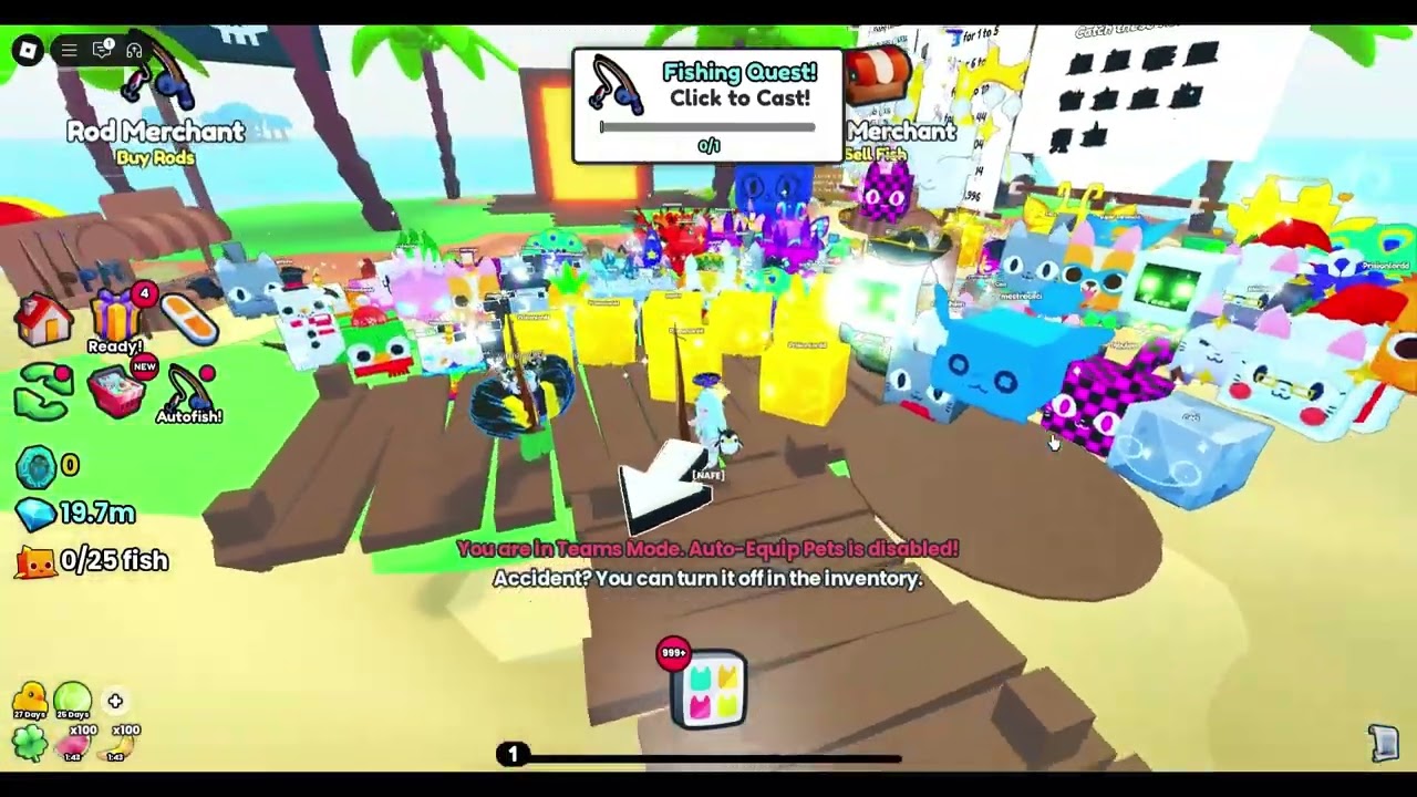 Farmando para a batalhas de clans do pet simulator99 !