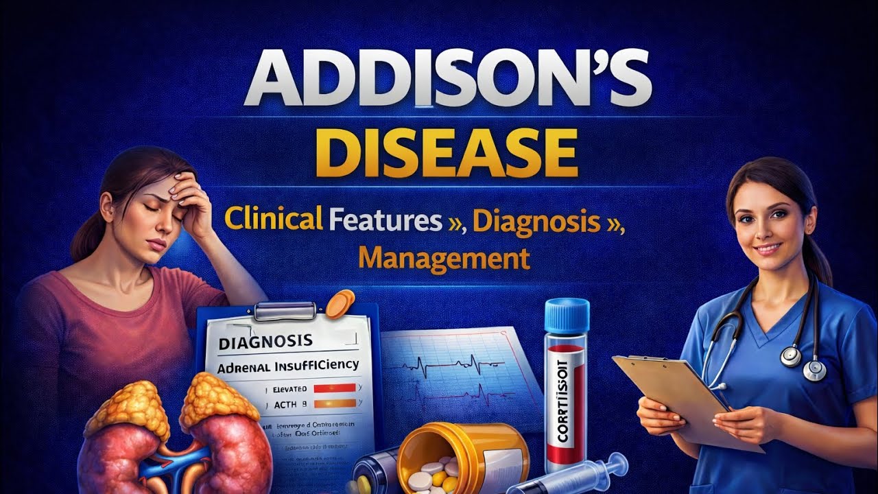 Addison’s Disease | Clinical Features, Diagnosis & Management | Part 2 | Nursing