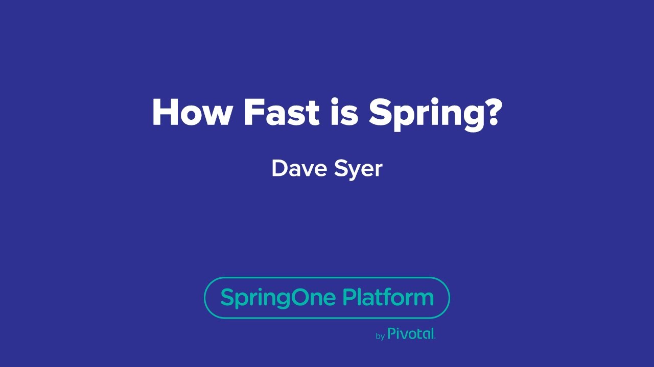 How Fast is Spring?