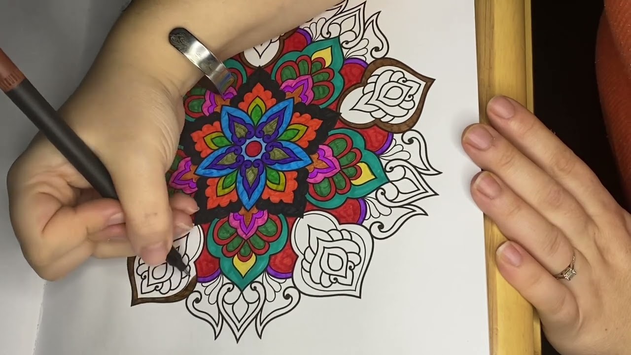 Colour me Happy - Mandala Episode 42 #wellness #mindfulness #happy #colouring