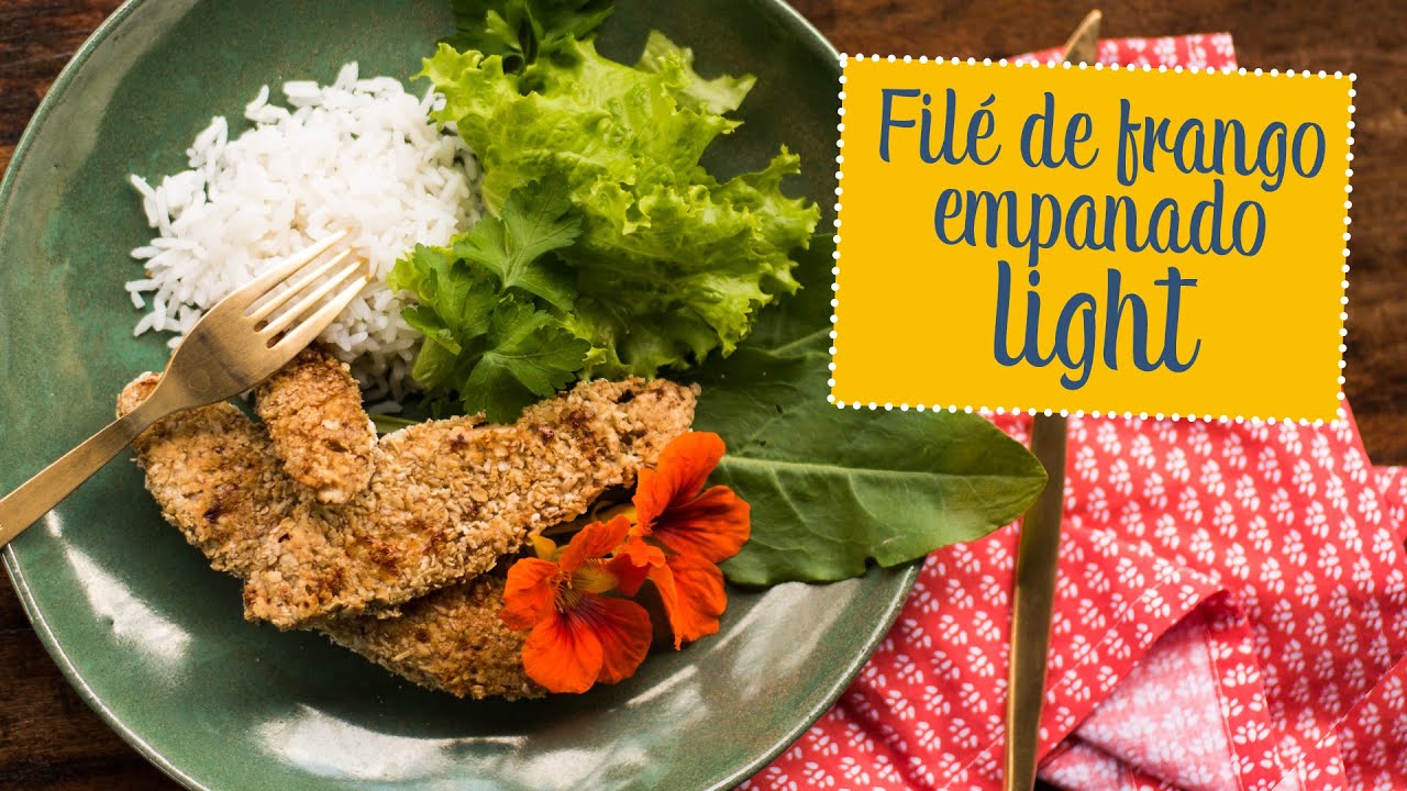 Filé de frango empanado light - O Chef e a Chata