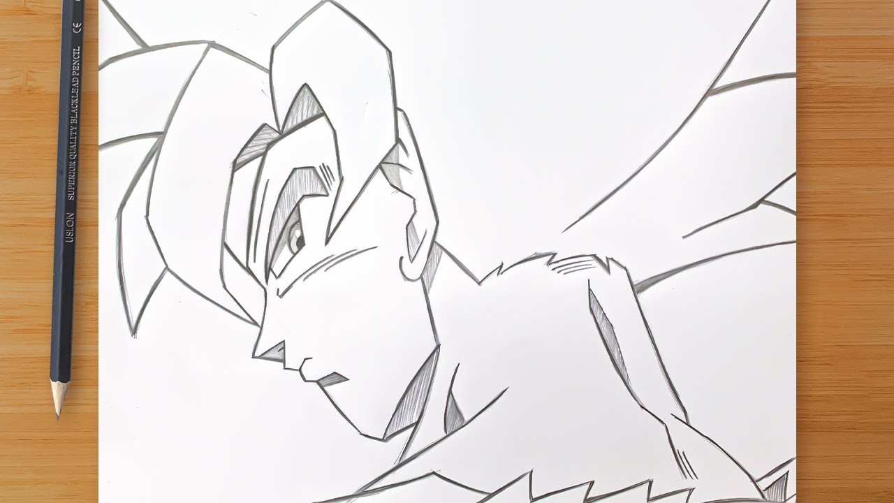 Cómo DIBUJAR a GOKU ULTRA INSTINTO SEÑAL 🎨 Paso a Paso Fácil con Lápiz