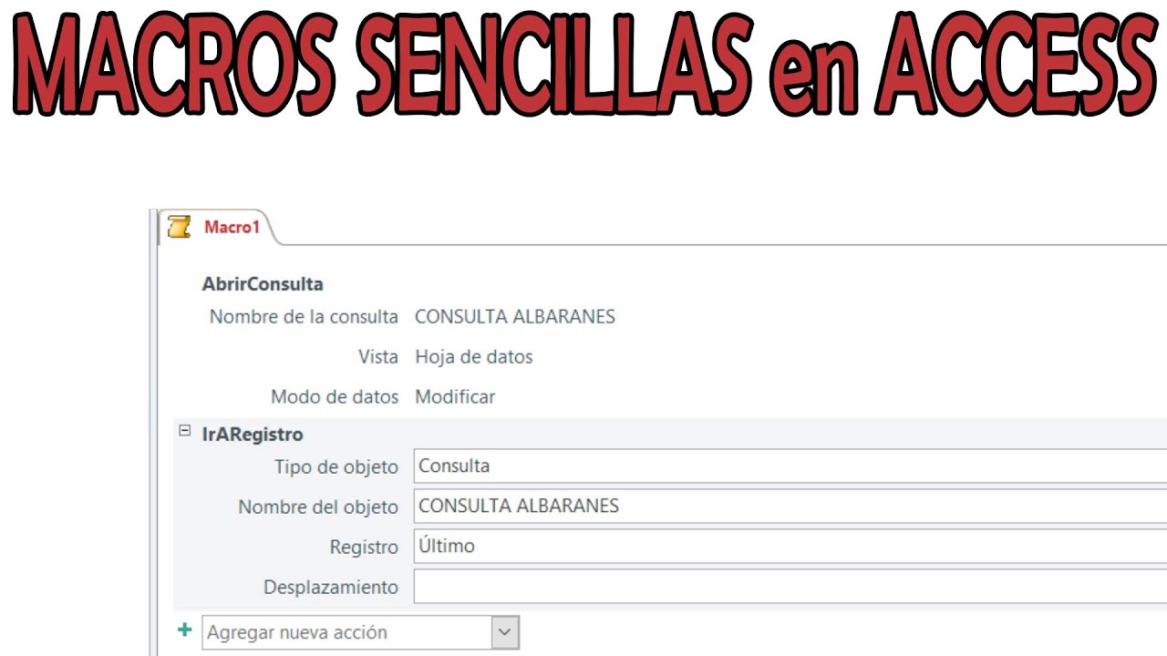 MACROS SENCILLAS en ACCESS