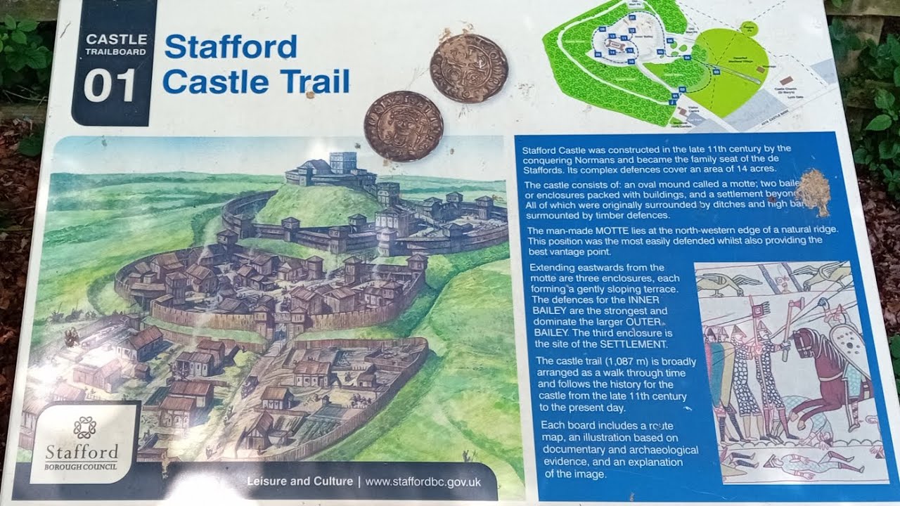 Stafford Castle Staffordshire UK Timber Fortress Built in 1100AD Stone Castle Built in 1347