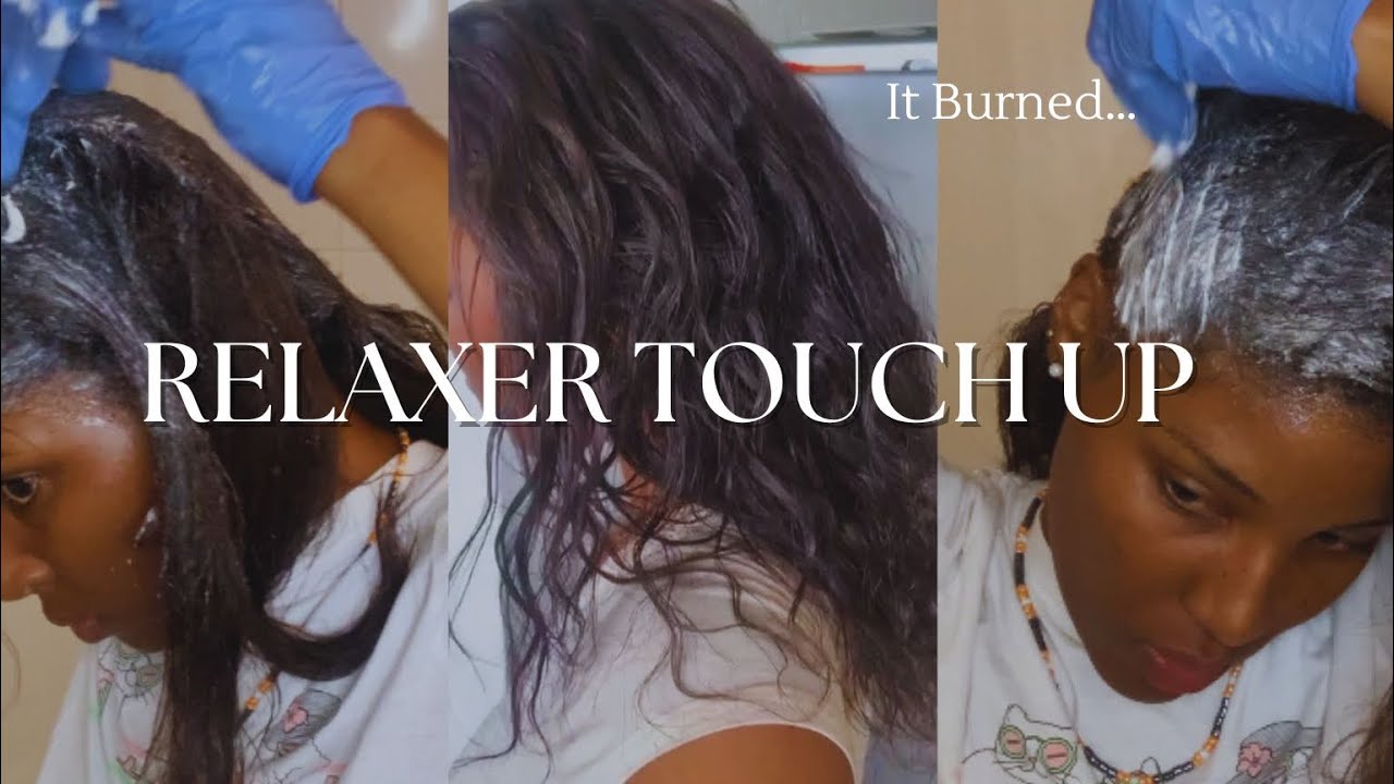 At home, 2 Month Relaxer TCB Touch-Up Routine + HAPPY NEW YEARS | Relaxed Hair Routine