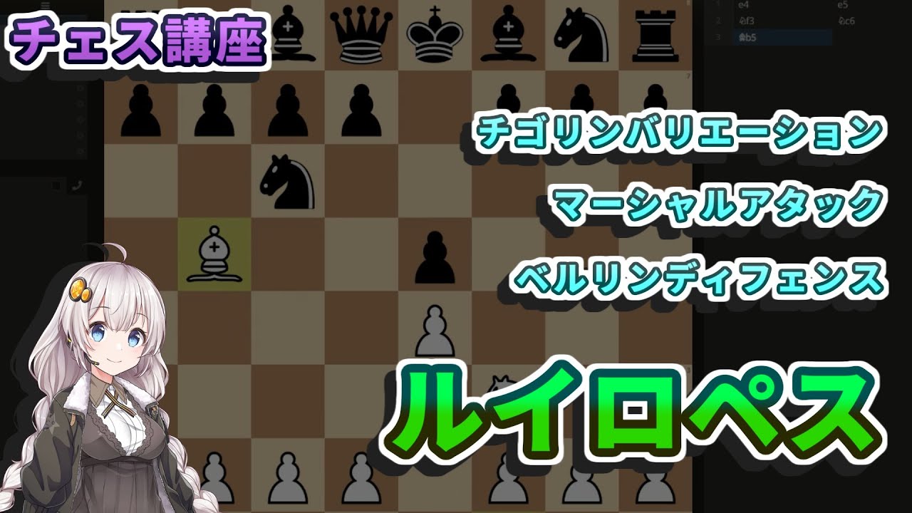 【チェス講座】４３．ルイロペス - 最も深く研究された理論的オープニングを詳しく解説します