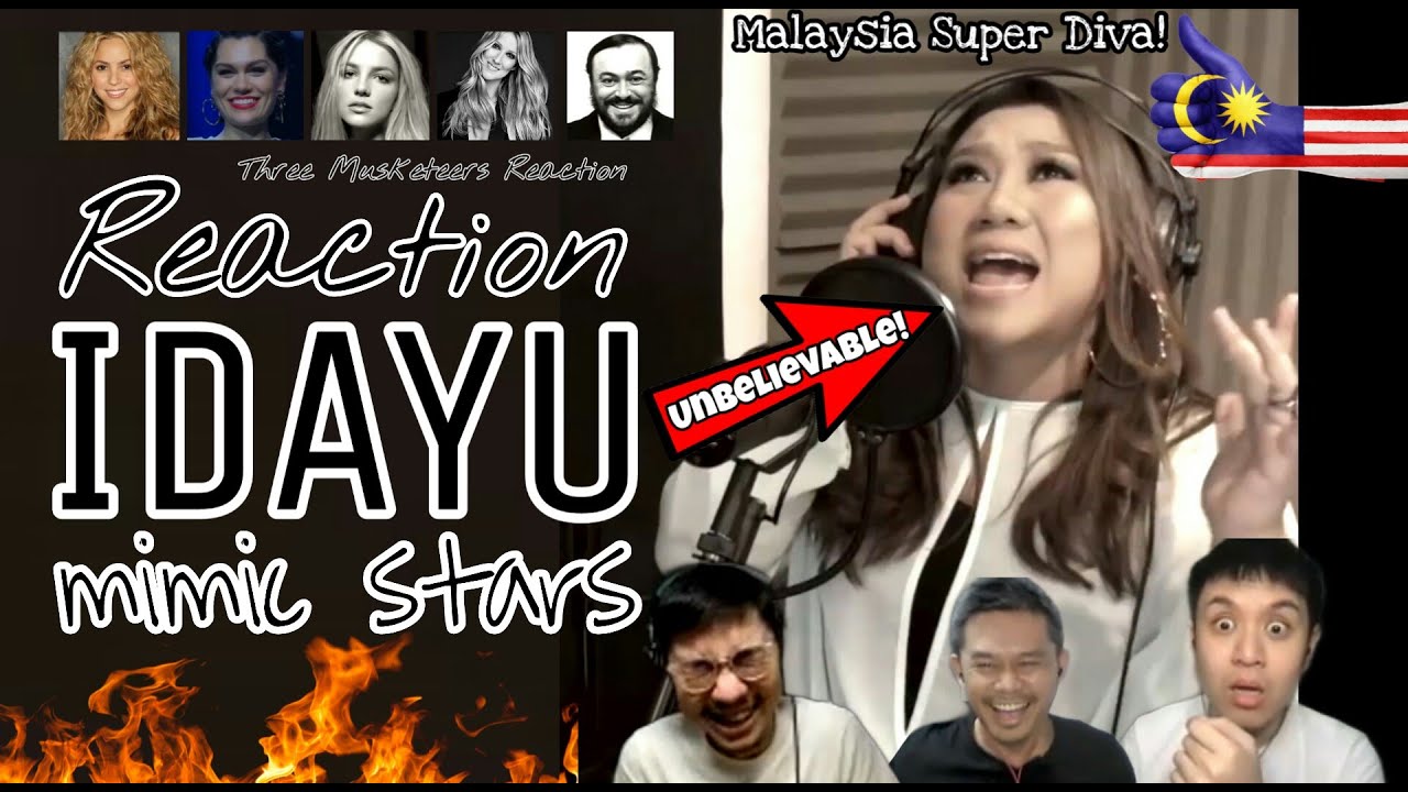 【REACTION】Idayu Mimic Stars -- Malaysia Super Diva!【ENG SUBS】 || Three Musketeers Reaction