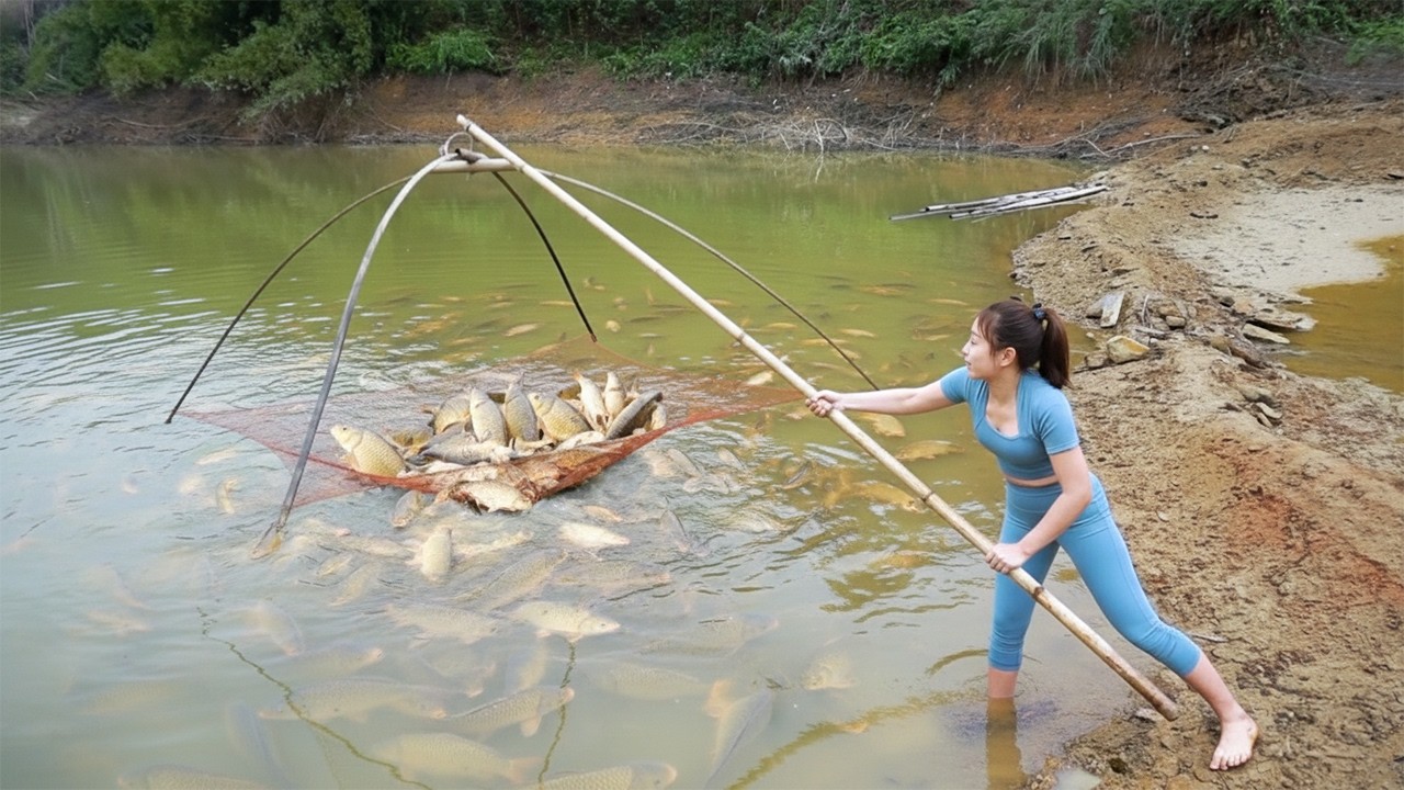 So Satisfying: Traditional Lift Net Fishing in the Peaceful River