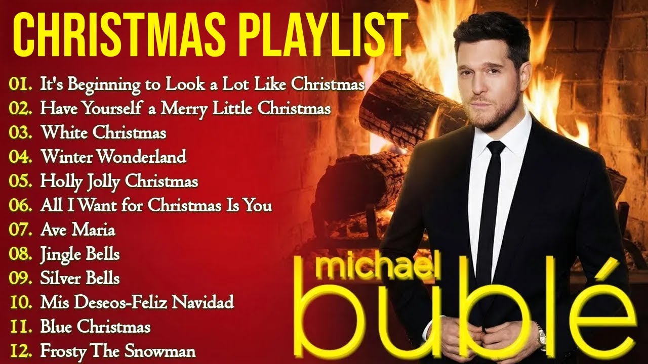 Michael Buble Best Christmas Songs with Fireplace 🎄🎅 Top Christmas Songs Playlist Special Album 2026