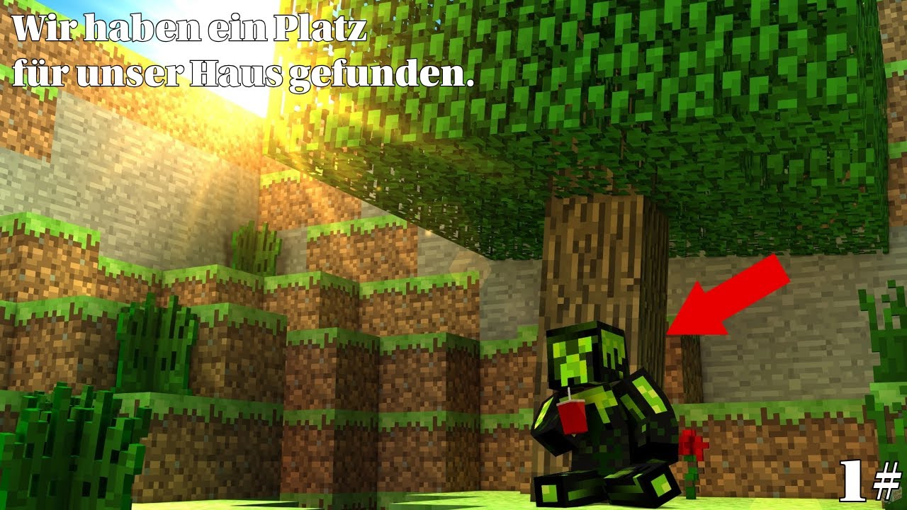 Minecraft-Enderdrache-besiegen-Folge1🤣🤣🤣I [Wir haben ein Platz für unser haus gefunden.]