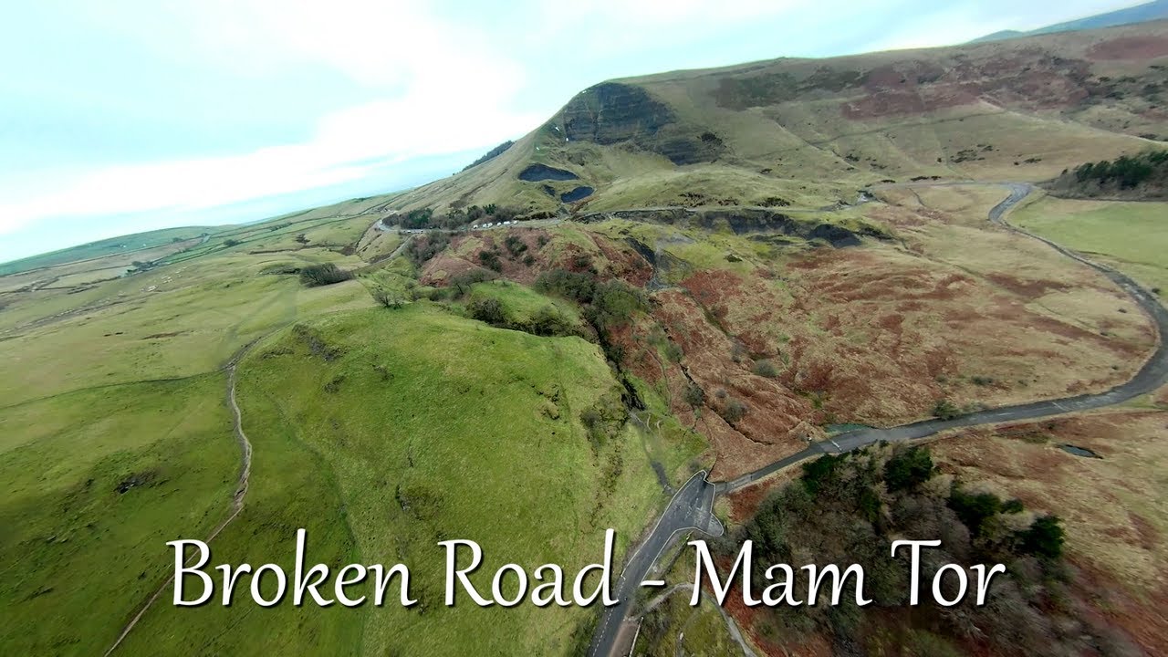 Old Mam Tor Road Broken Road Castleton FPV Drone 2025