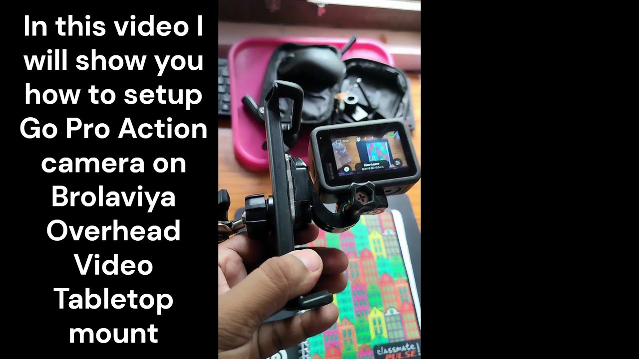 My overhead  GoPro camera setup for recording drawing sketching videos