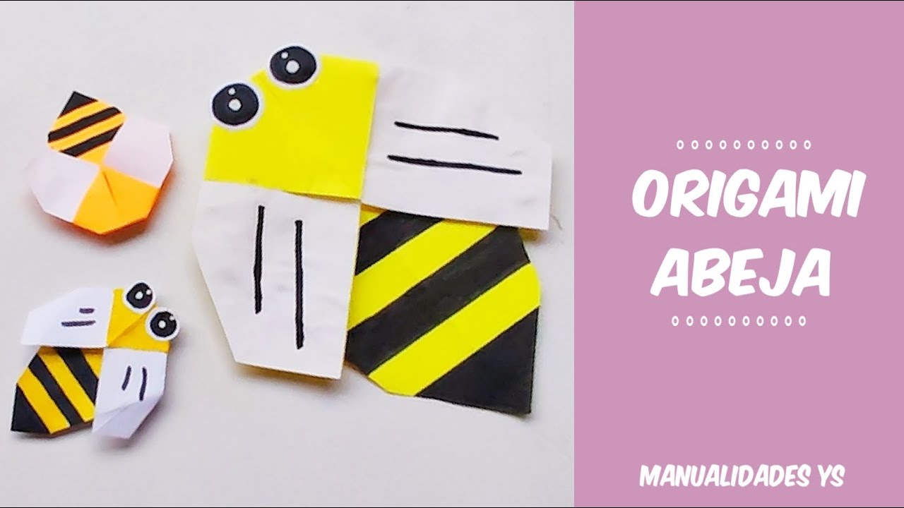 ORIGAMI 🐝abeja👍 fácil y rápido papiroflexia (bee 👍easy and fast )