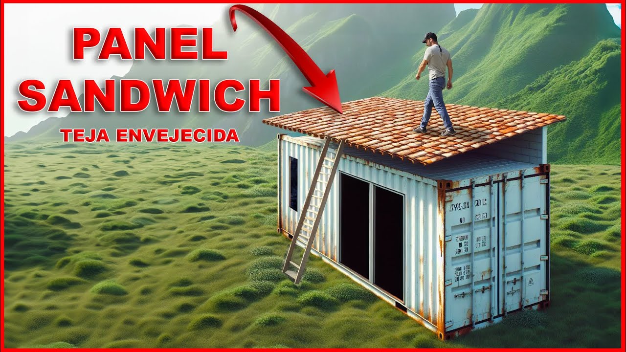 Casa Contenedor: Construcción Cubierta de Panel Sándwich Imitación Teja. Lo que nadie te dice 🤫