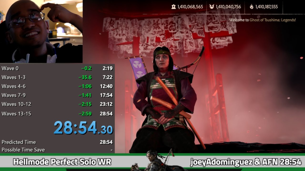 Hellmode Perfect Solo #45 Speedrun WR Tie за 28:54 | Ghost of Tsushima: Legends
