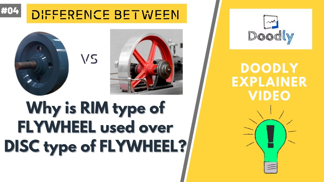 Why is Rim Type Flywheel Preferred Over Disc Type Flywheel? | Animation | Doodly | DOM | TOM |