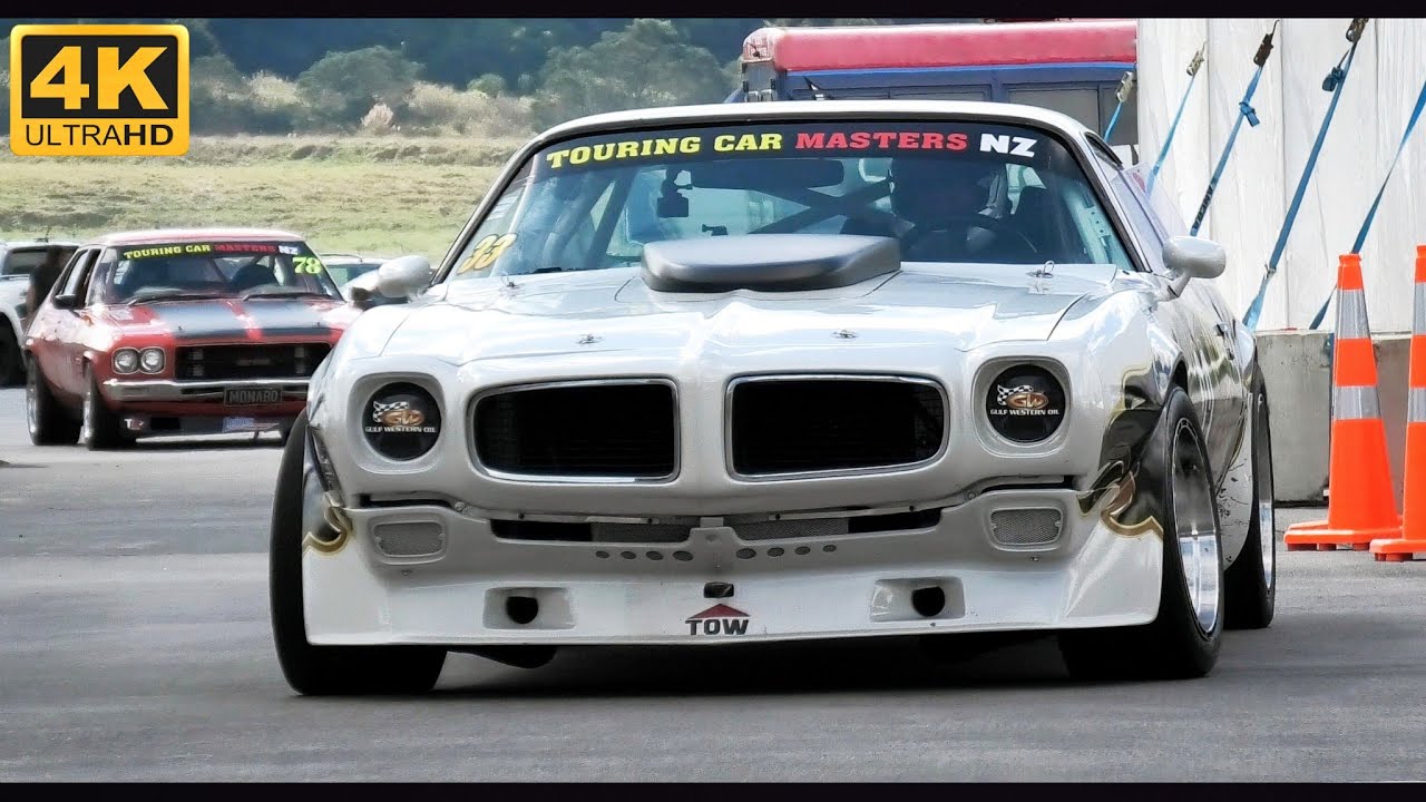 Onboard Racing in a 1971 Pontiac Firebird 510ci Big Block Racecar | Touring Car Masters NZ