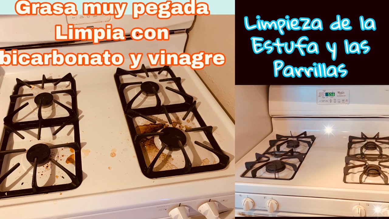 📍limpieza de la estufa Y LAS PARRILLAS CON VINAGRE Y BIVARBONATO- TIPS DE LIMPIEZA DEL HOGAR