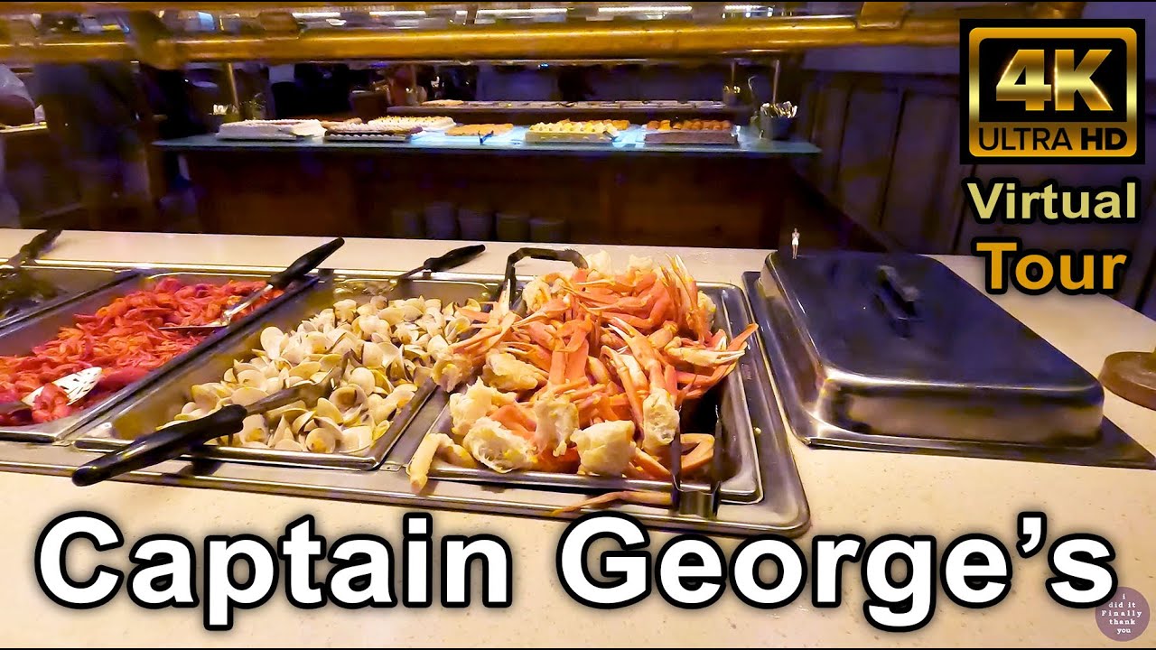 [4K] Walk Tour | Captain George's Seafood Buffet in Virginia Beach | Yummy Crab Legs | GoPro Hero 11