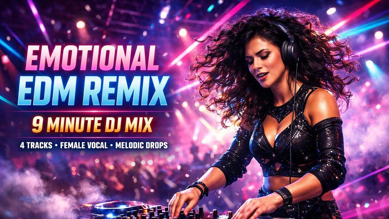 Emotional EDM Remix – 9 Minute DJ Mix (4 Tracks)