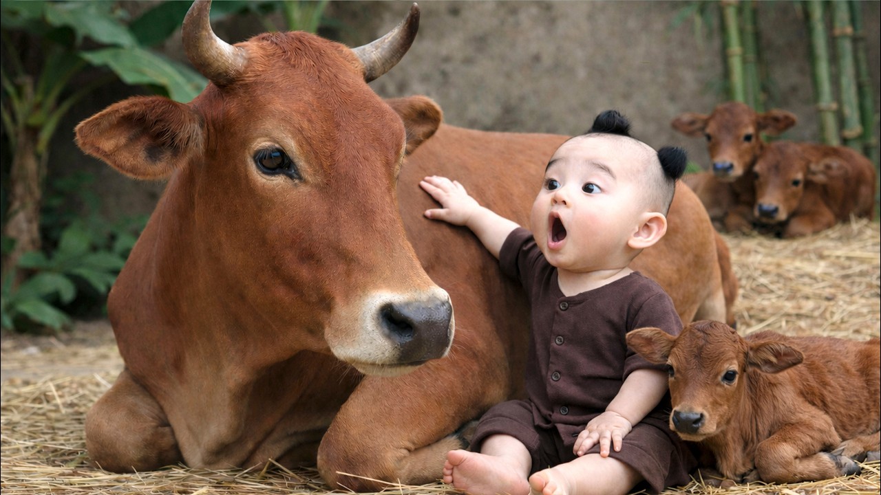 Con bò - con bò con - nhạc con bò - con bò ăn cỏ - bài hát con bò - nhạc chế con bò. #conbo