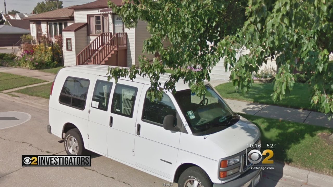 Why was a handicap van towed and destroyed?