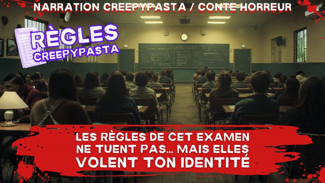 Creepypasta FR - Les règles de cet examen ne tuent pas mais elles volent ton identité #creepypasta