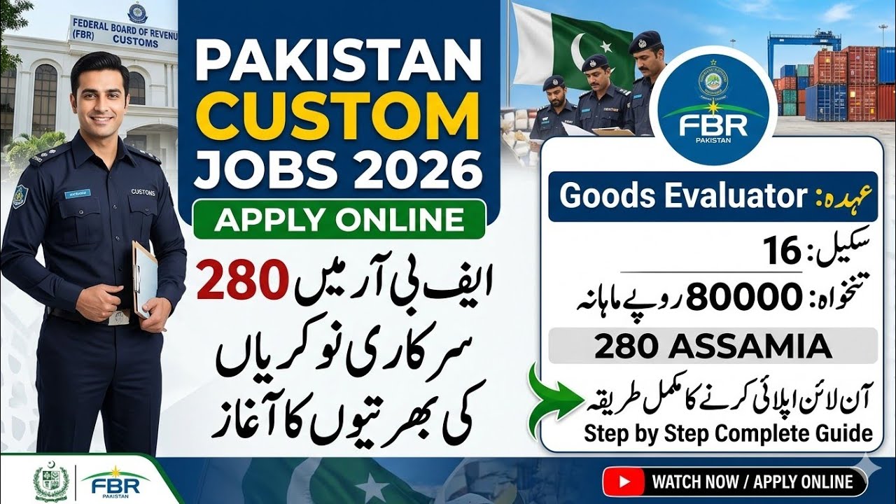 Pakistan Custom FBR Jobs 2026 Apply Online | How to Apply FBR Jobs | Education Forum Pak