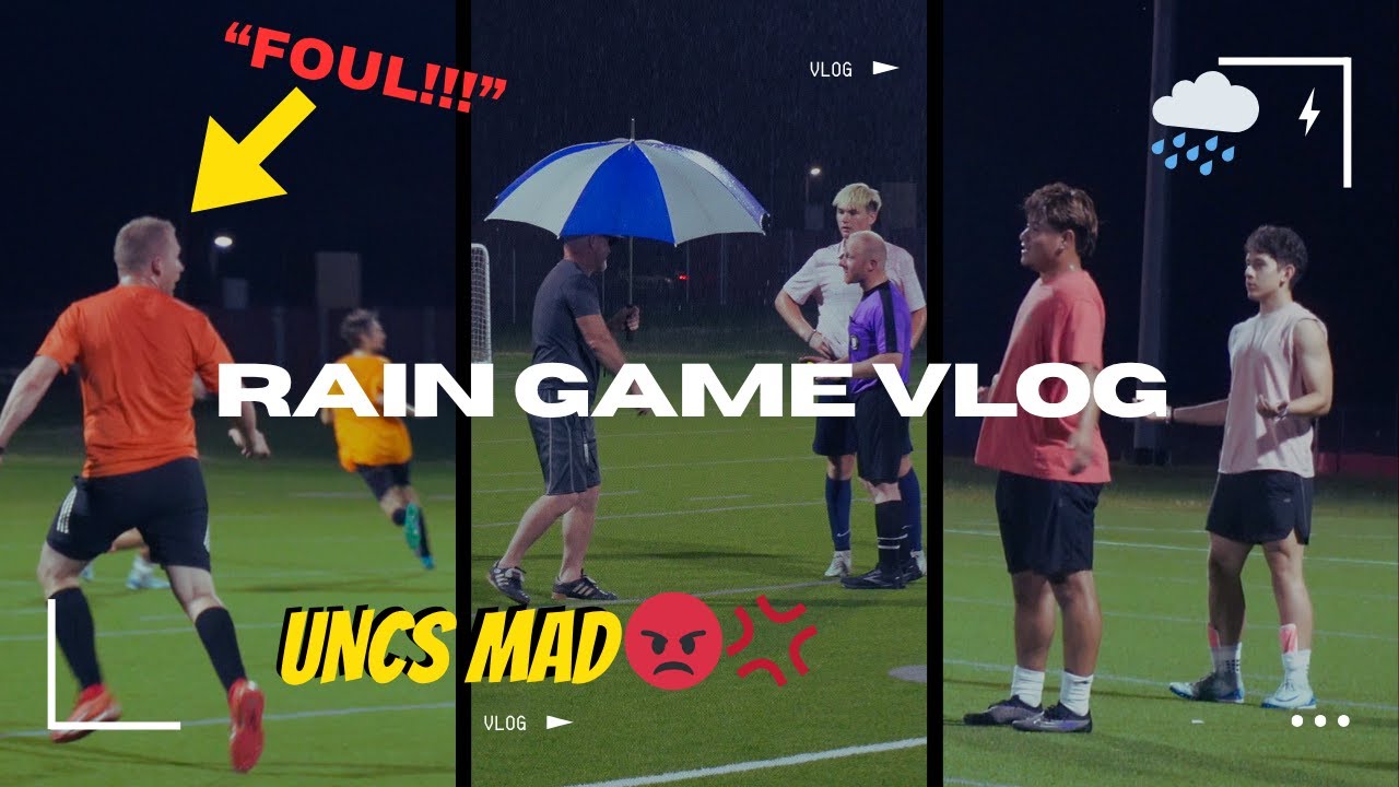 Uncs Get Heated in Tuesday League Game!!!⚽🌧️