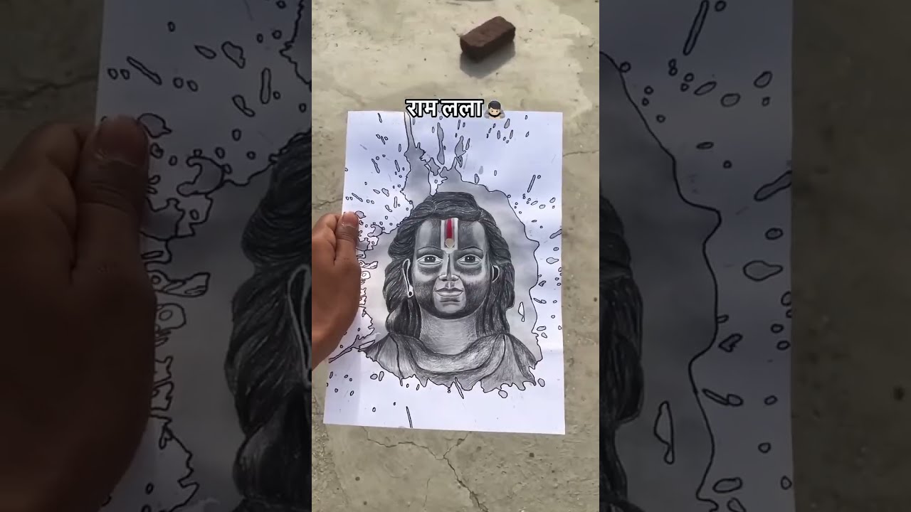 Ramlala Surya Tilak drowing #shortvideo #shorts #short