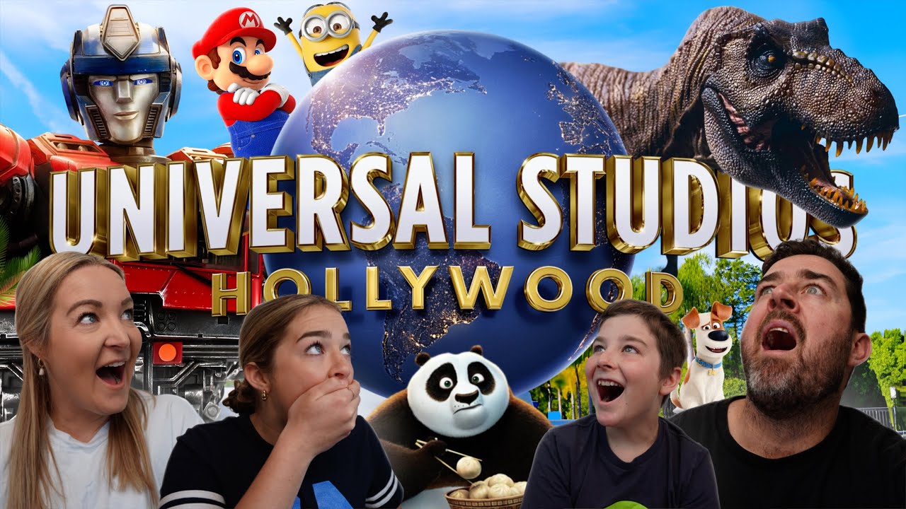 Семья из Новой Зеландии впервые отправляется в Universal Studios Hollywood!
