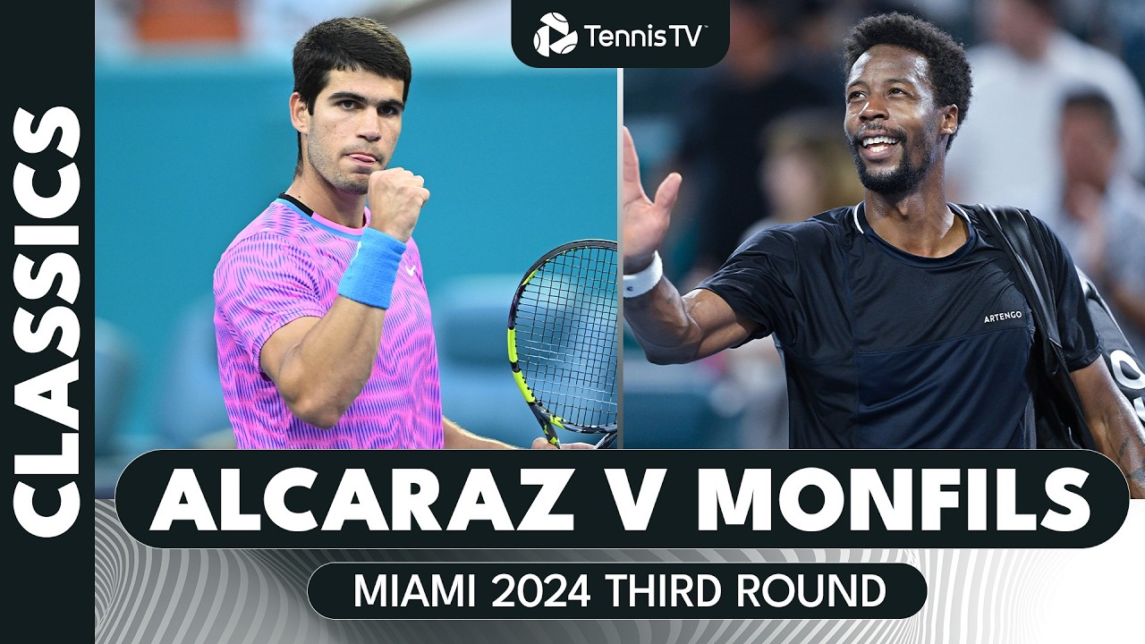 When Two of Tennis' Greatest Showmen Faced Off: Alcaraz vs Monfils Extended Miami Highlights!