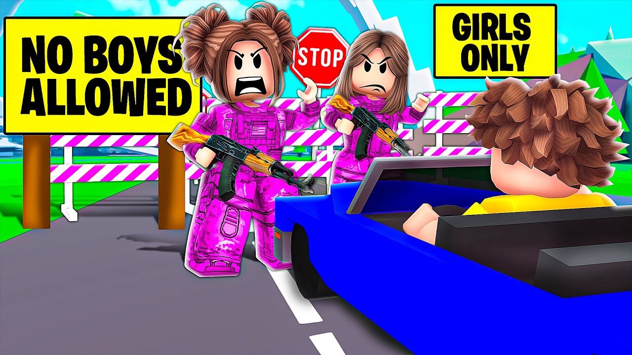 Я создал ГРАНИЦУ ТОЛЬКО ДЛЯ ДЕВОЧЕК в Roblox Brookhaven!!