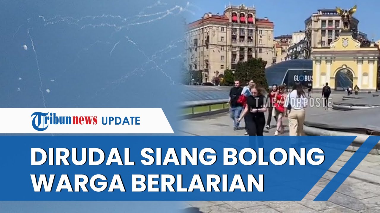 Kyiv DISERANG Lagi, Rentetan Rudal Menghantam di Siang Bolong, Warga Ibu Koya Panik dan Berlarian