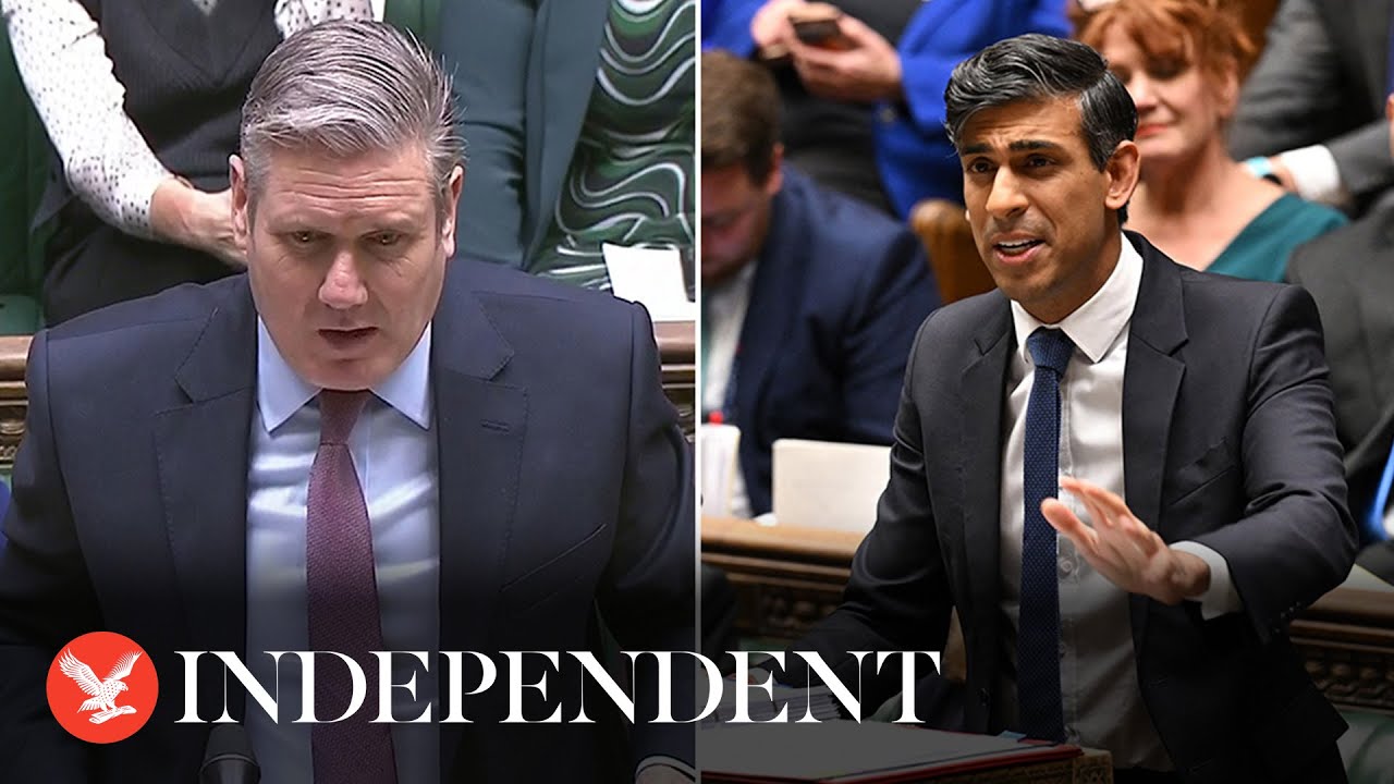 Watch again: Rishi Sunak faces Keir Starmer at PMQs as UK suffers economic blow