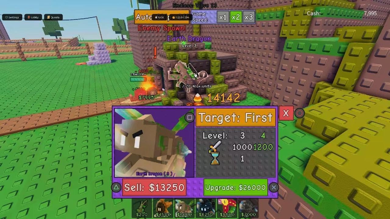 Roblox getting to wave 100+ ln endless