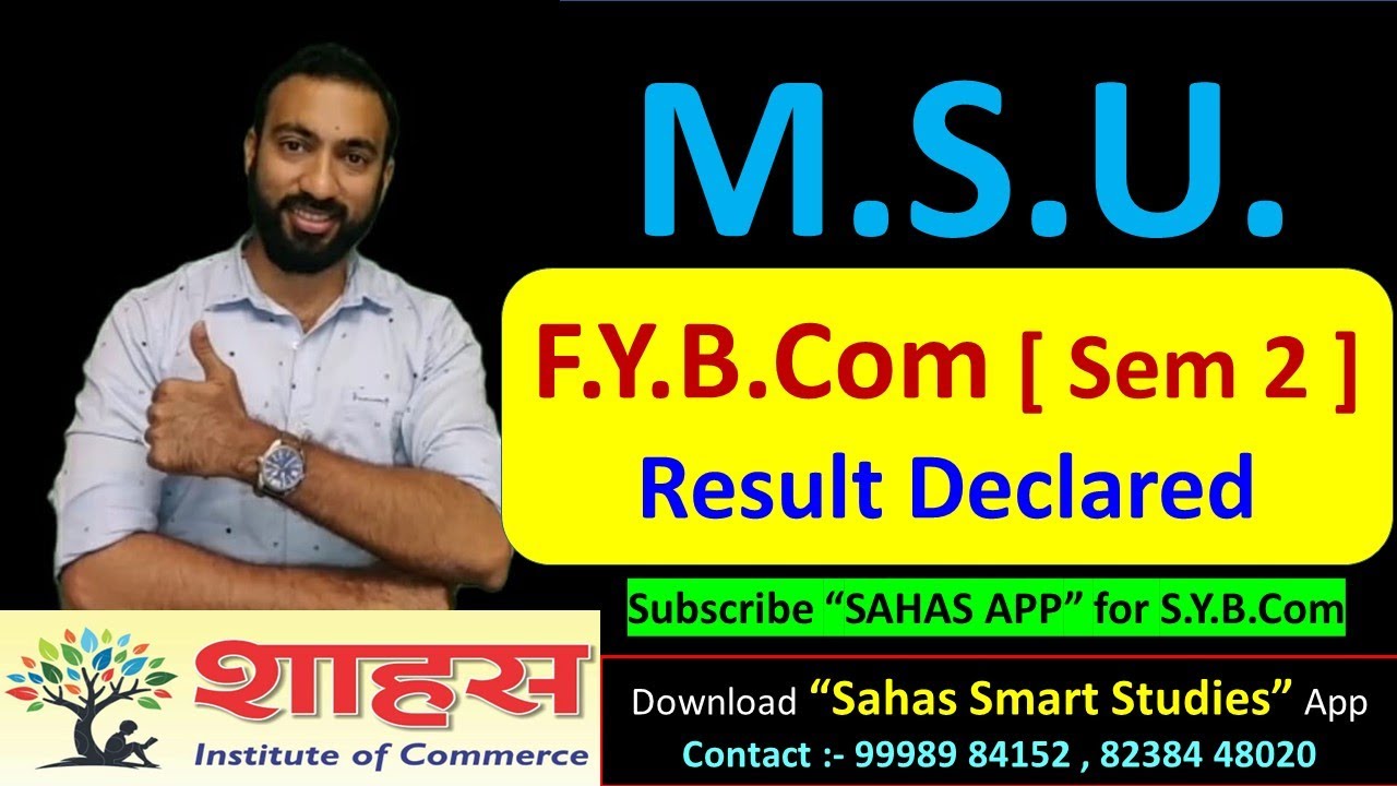 MSU FYBcom Sem2 Final Result Declared || What Next after Result ? #sybcom #msubcom #bhvinshah