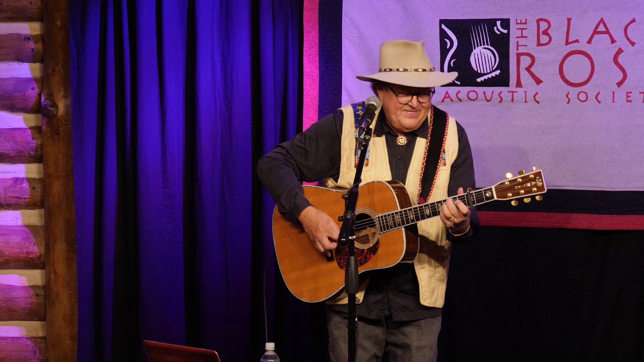 Jim Salestrom performs “Bristlecone Pine” at The Black Rose Acoustic Society