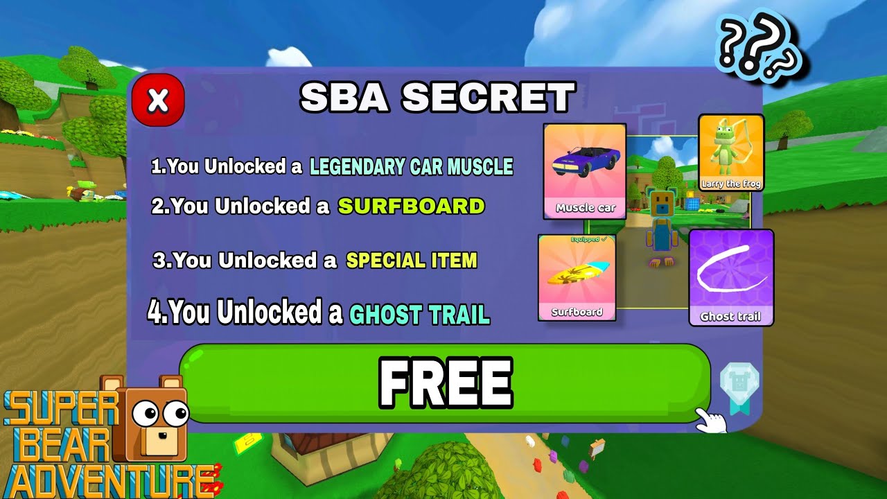 ✅Super Bear Adventure Hidden Secret😱 | All Legendary Items Free Unlock Reward🔥💯