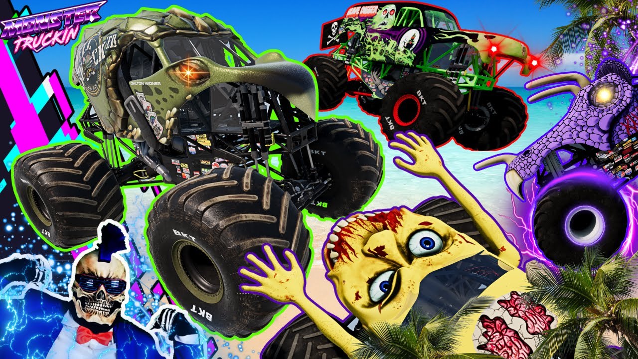 Monster Jam INSANE Racing, Freestyle and High Speed Jumps #94 | BeamNG Drive | Grave Digger