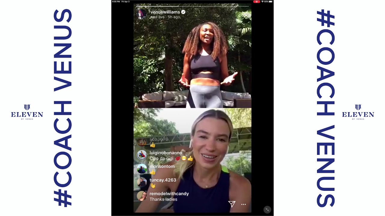 #CoachVenus - Venus Williams works out with Tracy Anderson