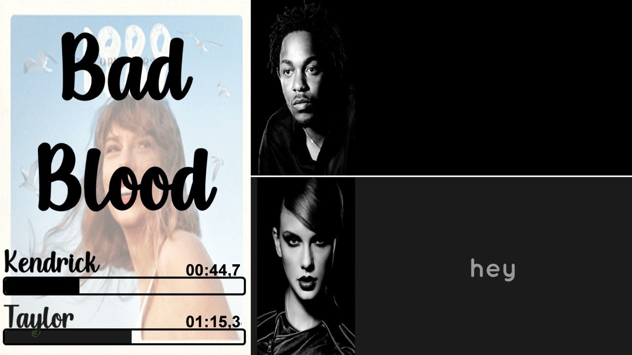 Taylor Swift (feat. Kendrick Lamar) -Bad Blood | Line Distribution + Lyrics