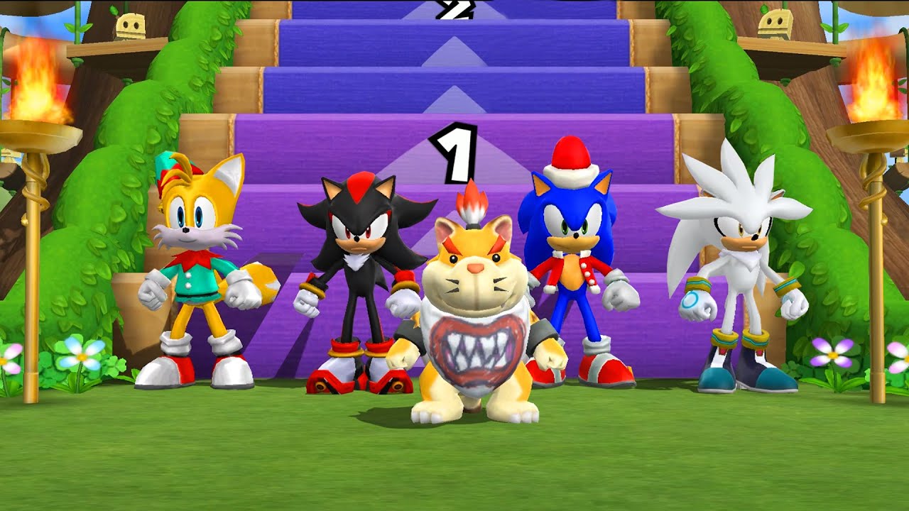 Mario Party 9 Step It Up - Tails Vs Shadow Vs Sonic Vs Silver (Master Difficulty)
