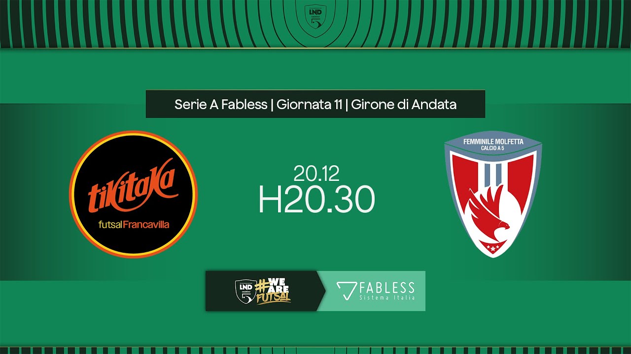 TikiTaka Francavilla-Femminile Molfetta 2-0 | 11ª giornata | Serie A Fabless 2024/2025