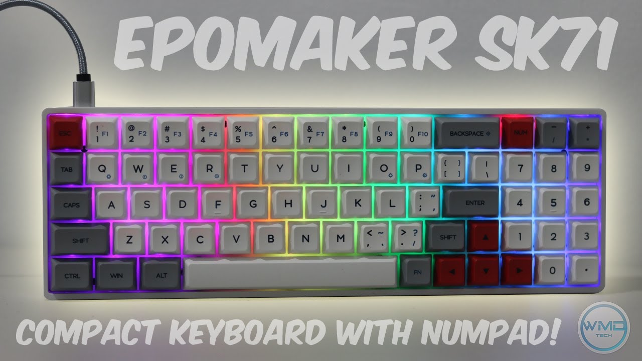 Epomaker SK71 Hot Swappable Gaming Keyboard Review (Optical Gateron Red Switch)