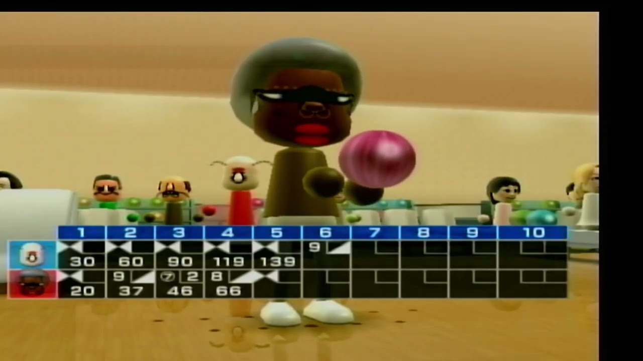 Rabbit Boy vs PP In Wii Sports Bowling